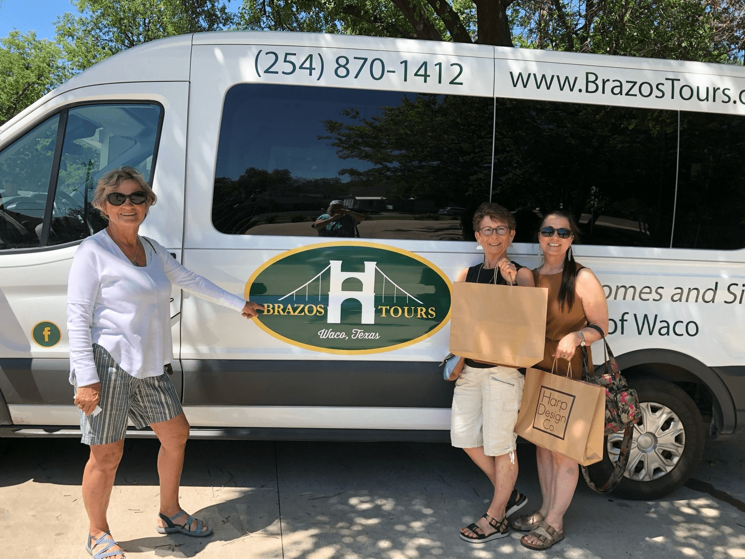 Brazos Tours Van with Team Members